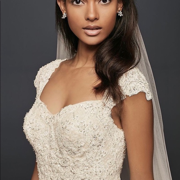 David's bridal Oleg cassini wedding dress - Picture 3 of 5